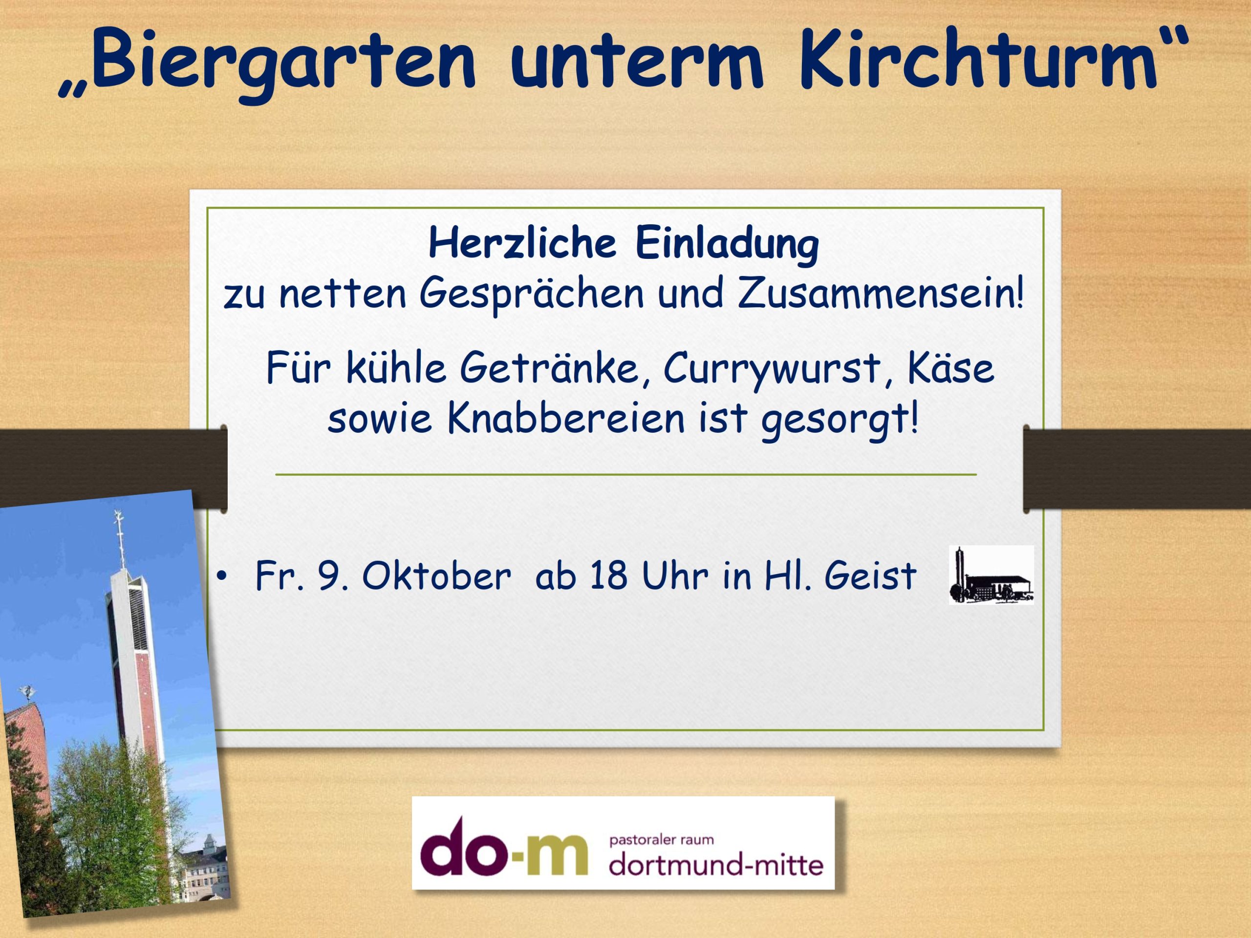 Biergarten unterm Kirchturm