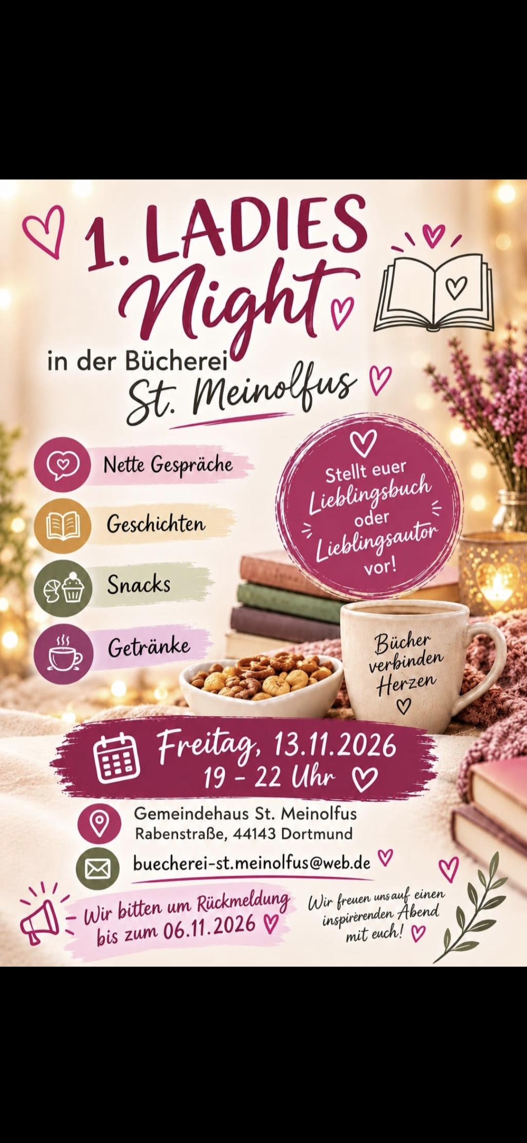 1. Ladies Night in der Bücherei Sankt Meinolfus